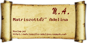 Matriszottó Adelina névjegykártya